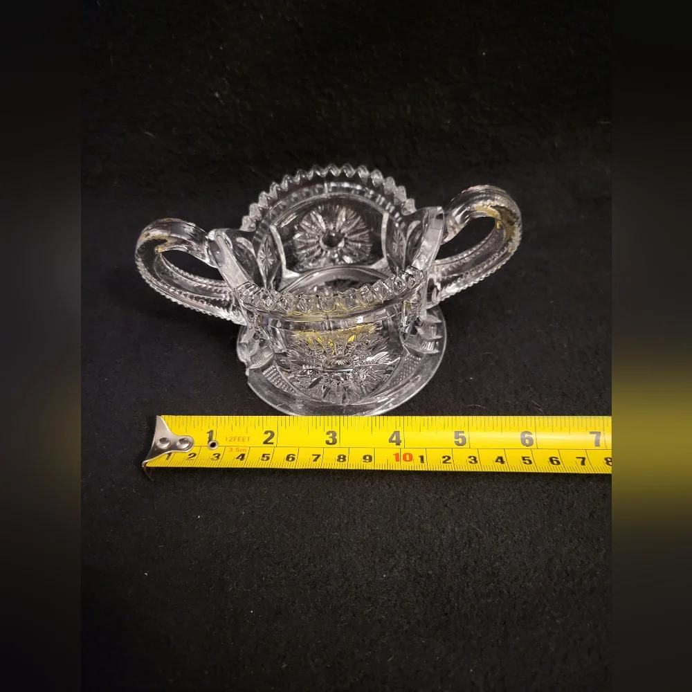 Vintage presscut sugar bowl